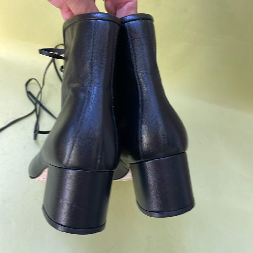 New Black Daniella Shevel Leather Booties — image 5 of 8